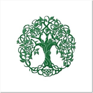 Tree of Life Green Posters and Art